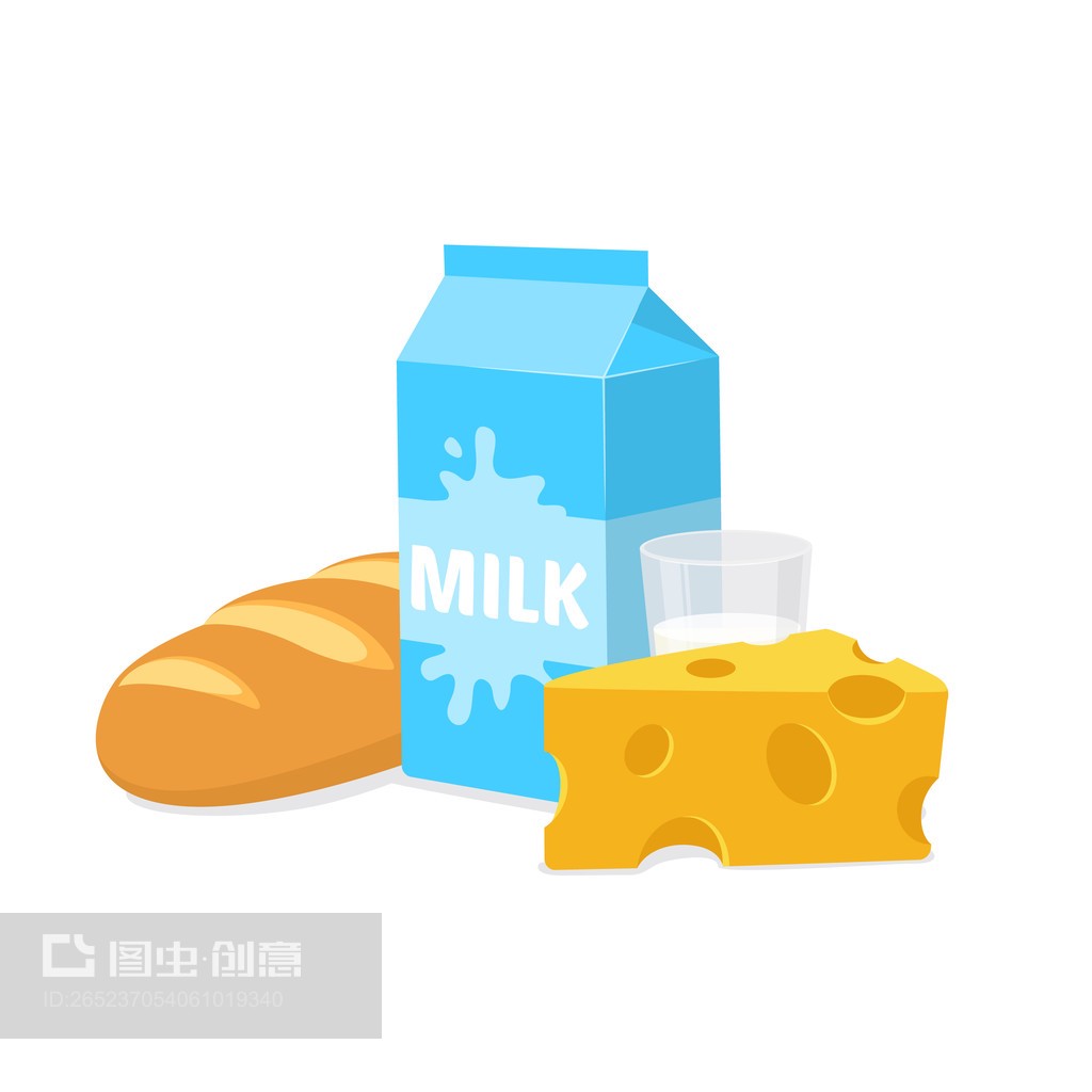 常见的乳制品。Common dairy products.